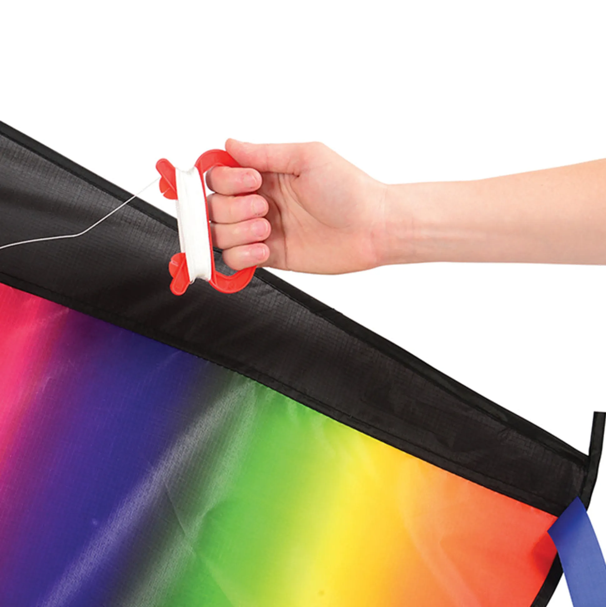 Rainbow Dragon Tail Kite | Easy-Fly Nylon Kite with 41" Wingspan
