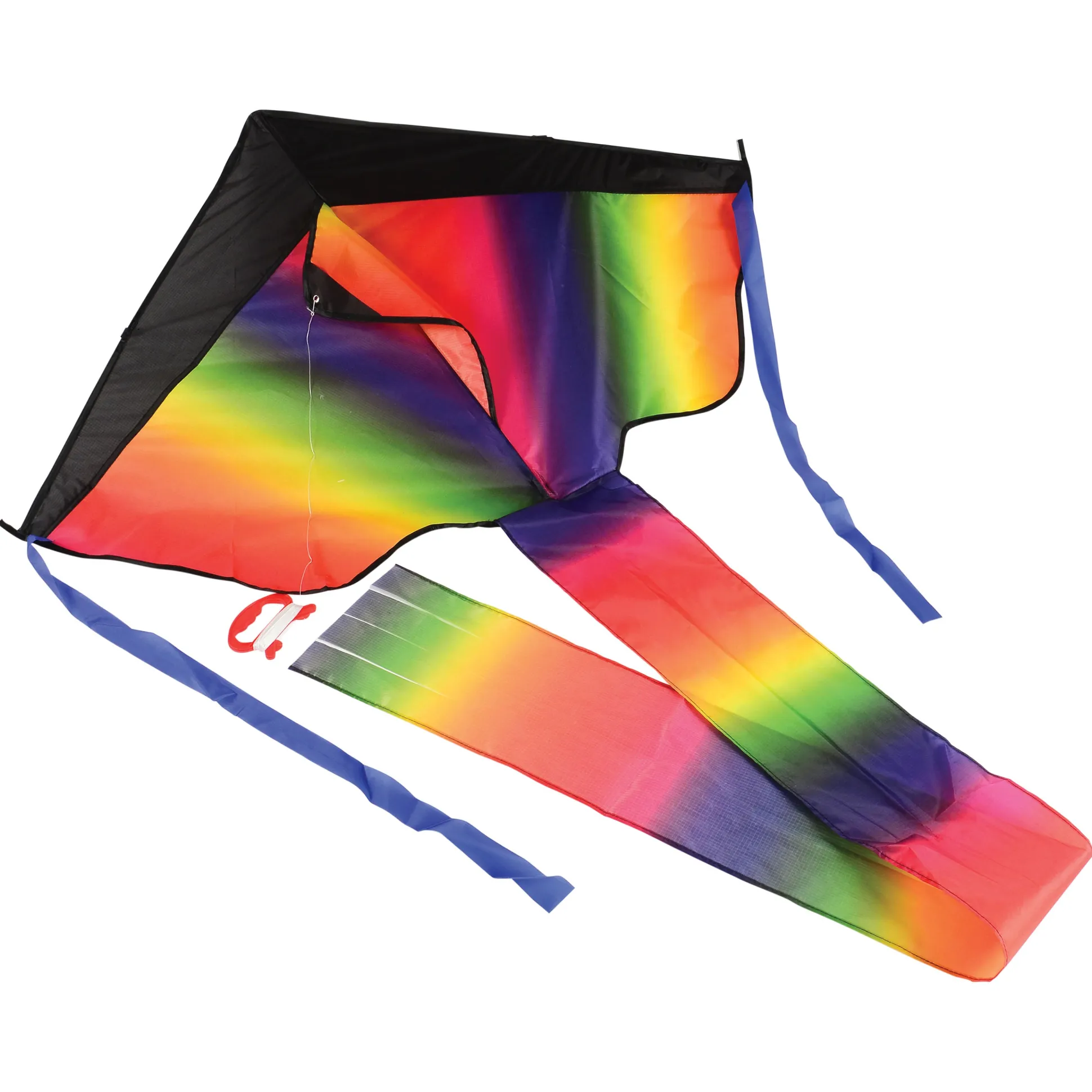 Rainbow Dragon Tail Kite | Easy-Fly Nylon Kite with 41" Wingspan