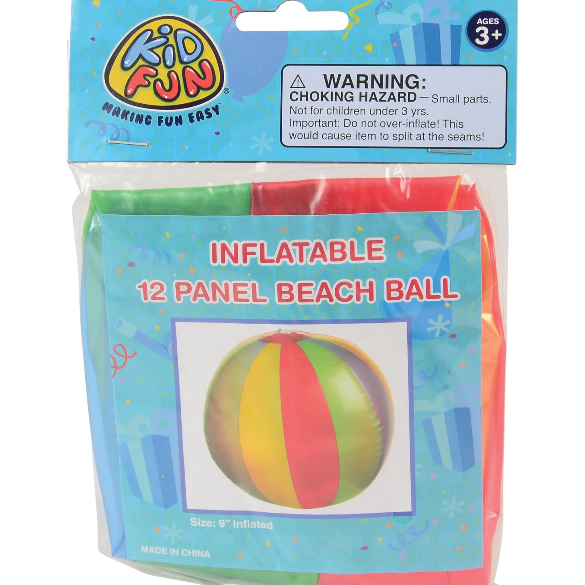 Rainbow Inflatable Beach Balls | 12 Pack of 9-Inch Colorful Play Balls