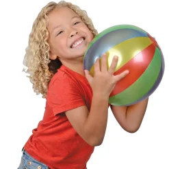 Rainbow Inflatable Beach Balls | 12 Pack of 9-Inch Colorful Play Balls