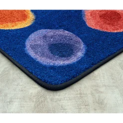Rainbow Watercolor Spots Classroom Seating Rug