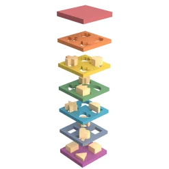 Rainbow Wooden Shape Stacker
