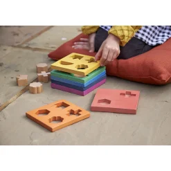 Rainbow Wooden Shape Stacker