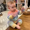 Rattle Rollers Sensory Toy Set | Wooden Baby Rattle Rollers with Sound, Glow & Visual Stimulation