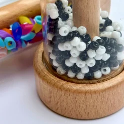 Rattle Rollers Sensory Toy Set | Wooden Baby Rattle Rollers with Sound, Glow & Visual Stimulation