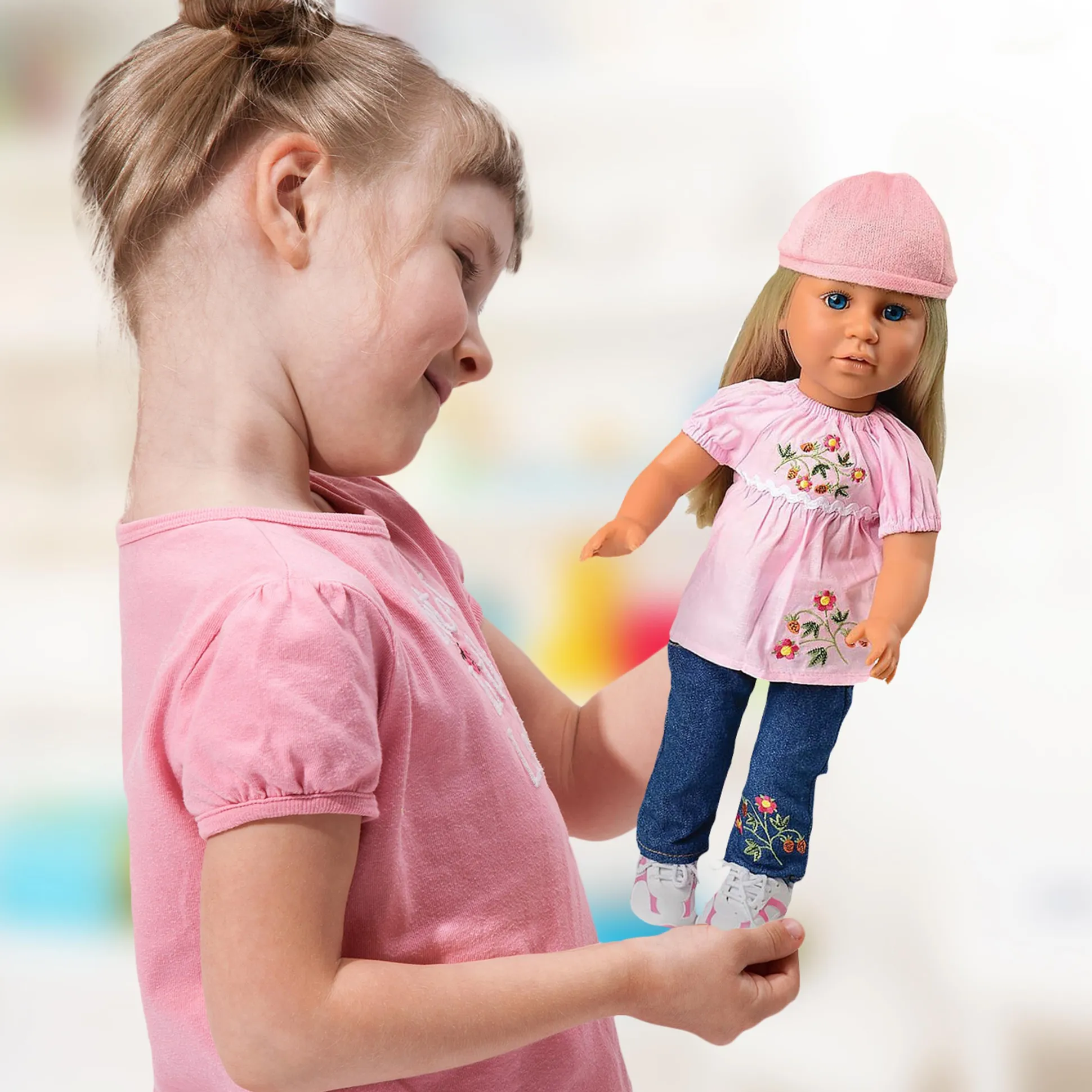 Realistic Doll Clothing Set for 16"–18" Dolls - Jeans, Hat & Shoes