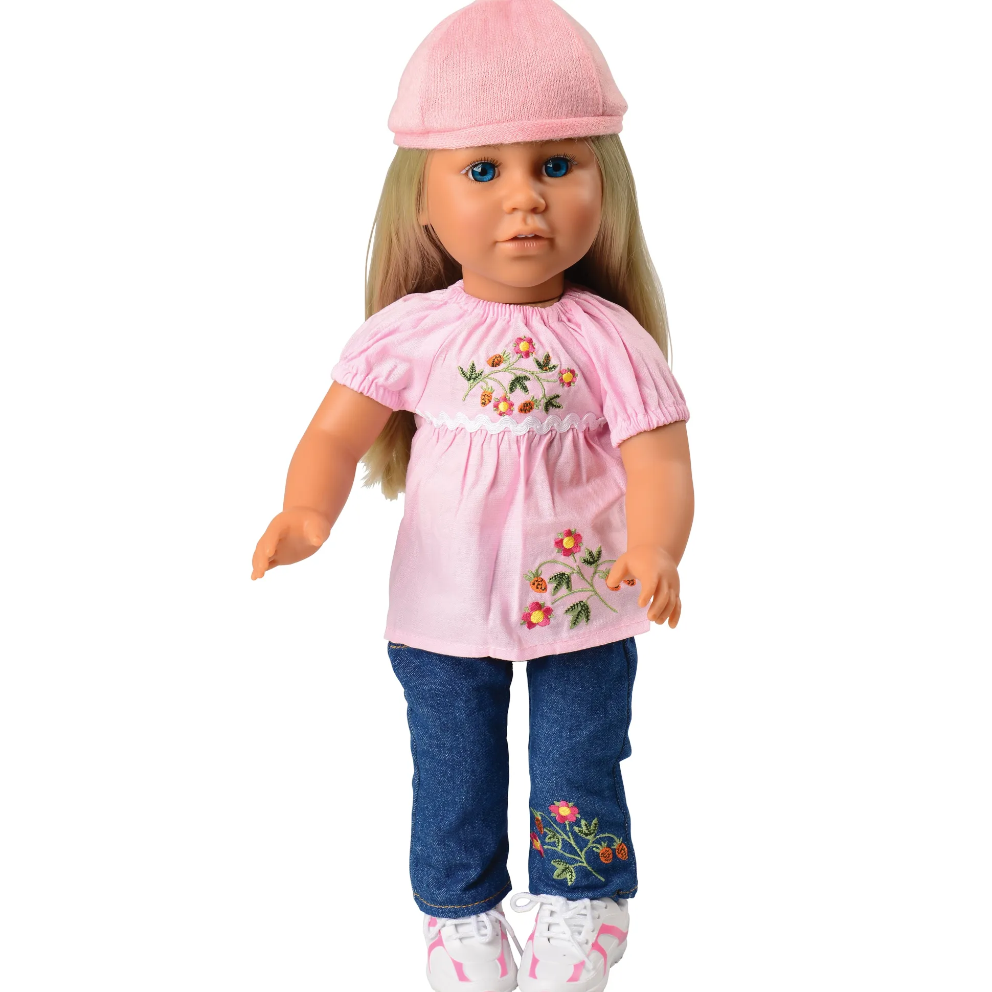 Realistic Doll Clothing Set for 16"–18" Dolls - Jeans, Hat & Shoes