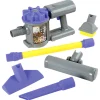 Realistic Handheld Pretend Vacuum with Attachments – Preschool Dramatic Play Cleaning Set