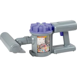 Realistic Handheld Pretend Vacuum with Attachments – Preschool Dramatic Play Cleaning Set