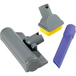 Realistic Handheld Pretend Vacuum with Attachments – Preschool Dramatic Play Cleaning Set