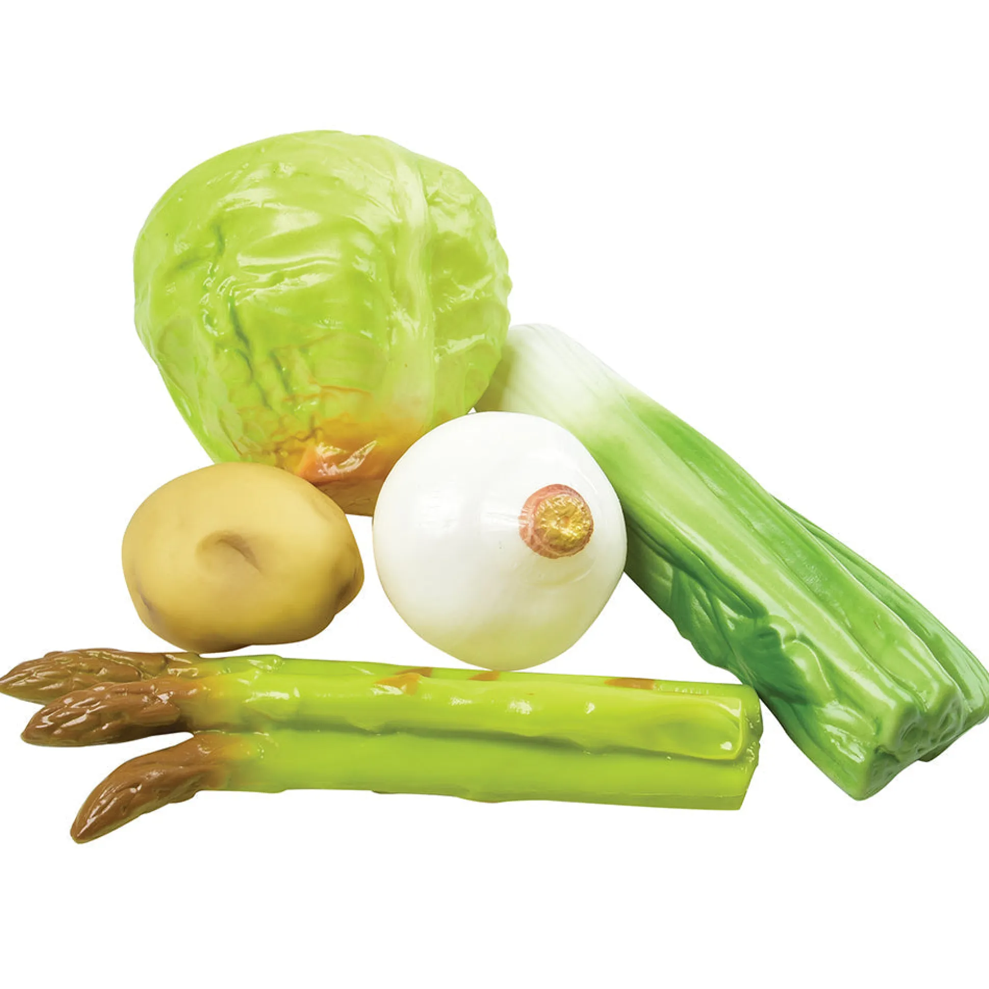 Realistic Play Vegetables Set | 5-Piece Life-Size Pretend Food
