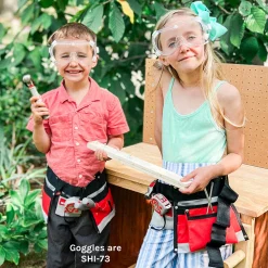 Real Tool Set with Adjustable Tool Belt – 5 Piece Child-Sized Tool Kit