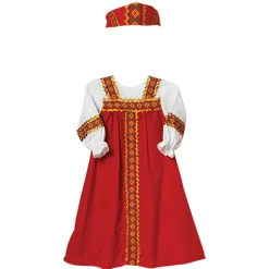 Red and Gold Folk Festival Dress | Eastern Europe