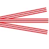 Red and White Stripes Straight Border Trim 12 Pack