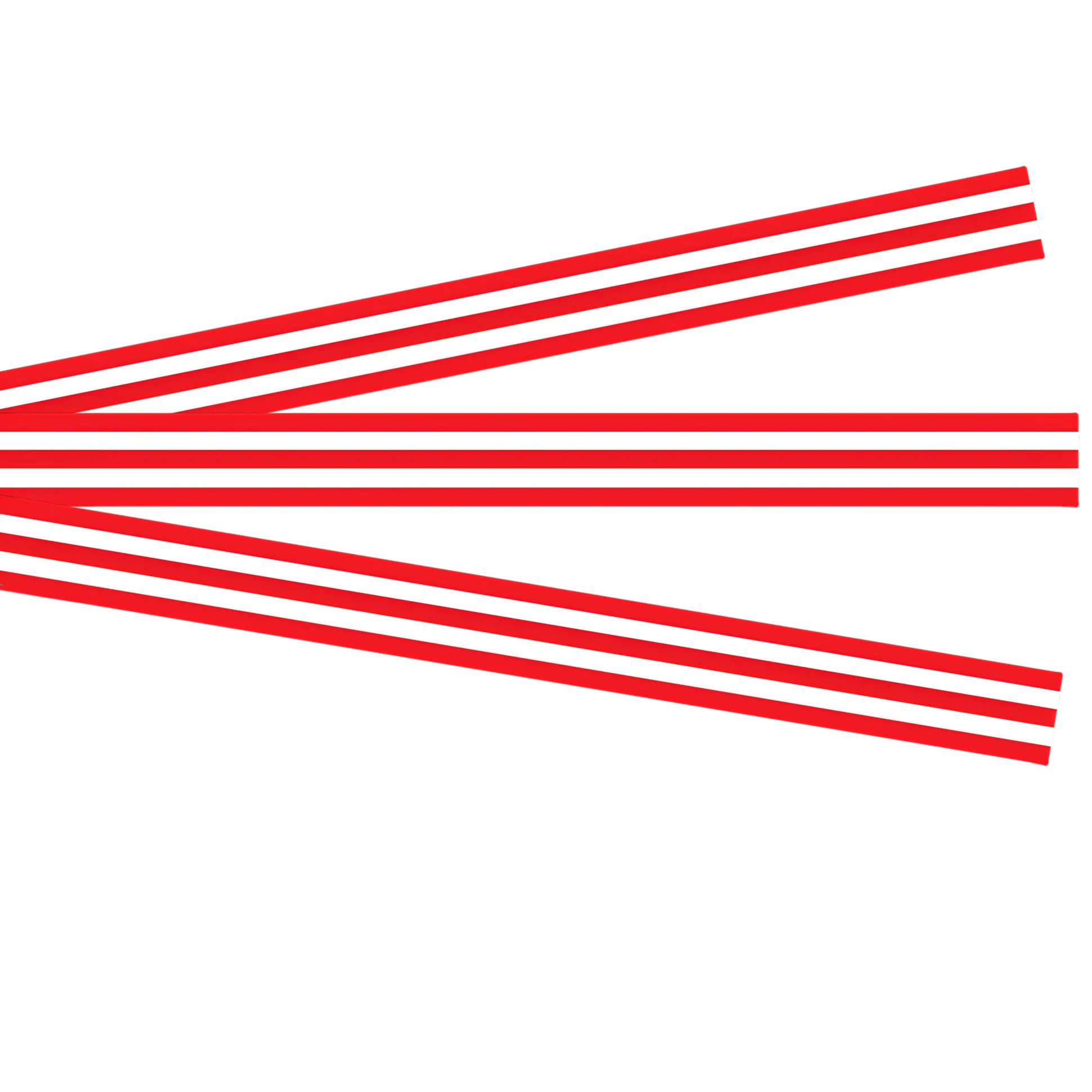Red and White Stripes Straight Border Trim 12 Pack