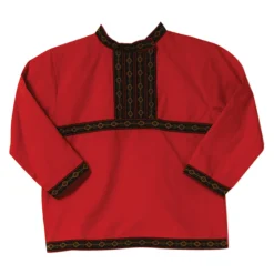 Red Embroidered Folk Shirt | Eastern Europe