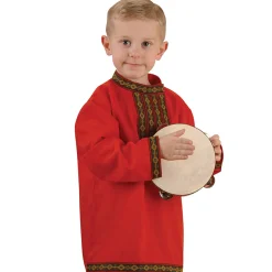 Red Embroidered Folk Shirt | Eastern Europe