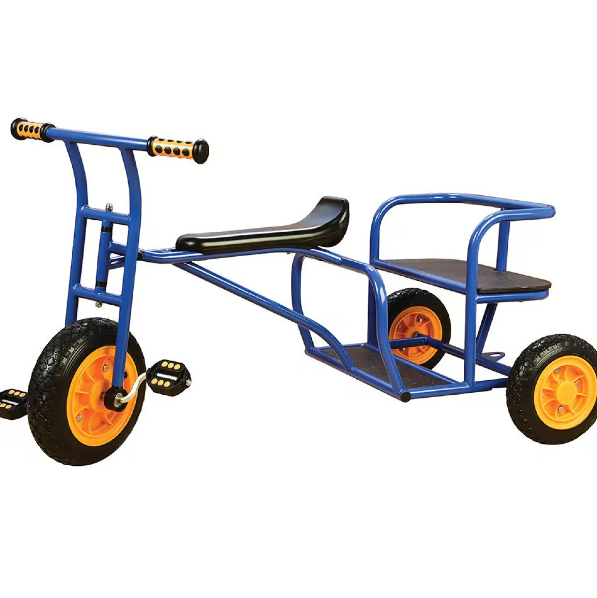 Ride-Along Taxi Trike | Two-Seat Playground Tricycle with Rear Passenger Seat