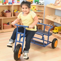 Ride-Along Taxi Trike | Two-Seat Playground Tricycle with Rear Passenger Seat