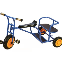 Ride-Along Taxi Trike | Two-Seat Playground Tricycle with Rear Passenger Seat