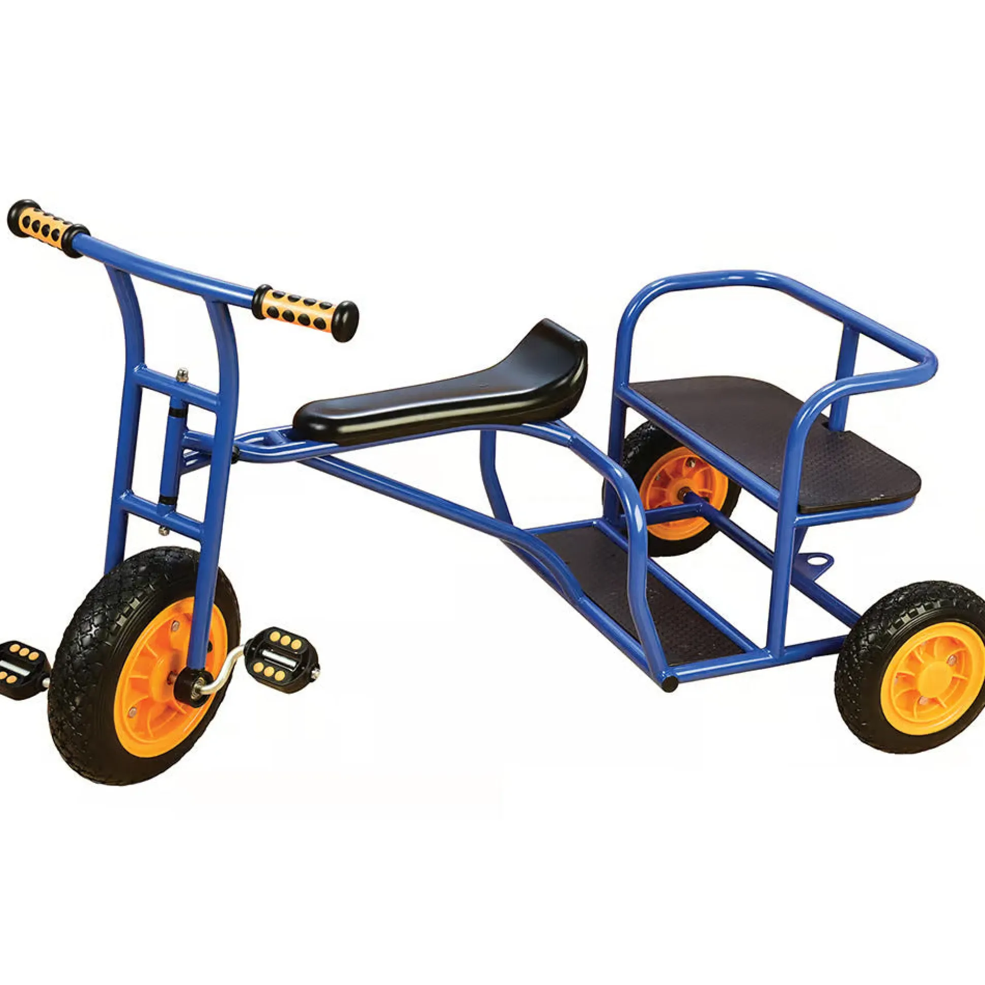Ride-Along Taxi Trike | Two-Seat Playground Tricycle with Rear Passenger Seat
