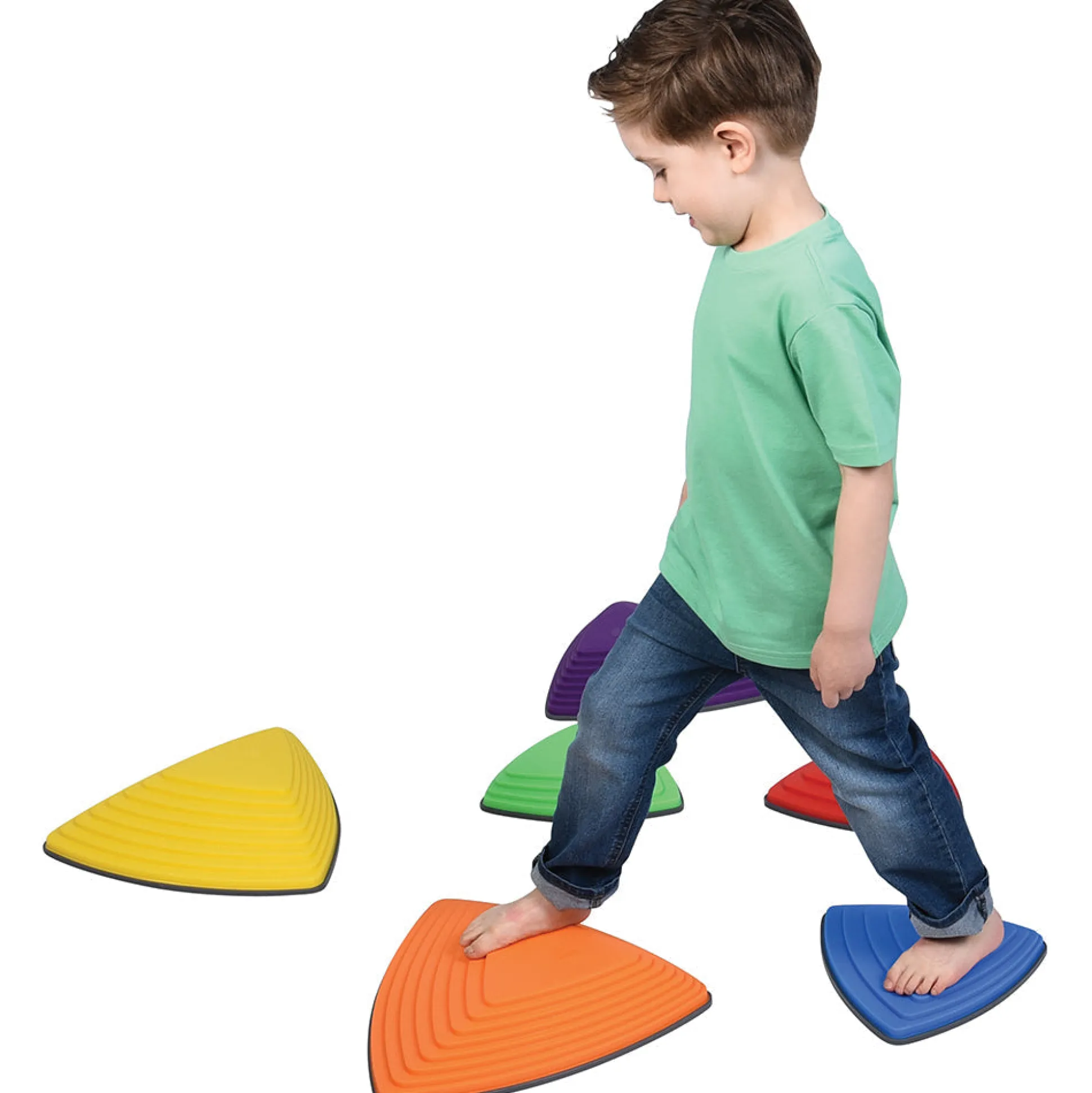 River Stones 6-Piece Set | Triangular Balance Stones for Active Play