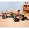 Road Builders Combo Set | 33-Piece Foam Roadway & Wooden Vehicle Playset