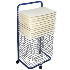 Rolling Art Drying Rack with 24 Wire Shelves