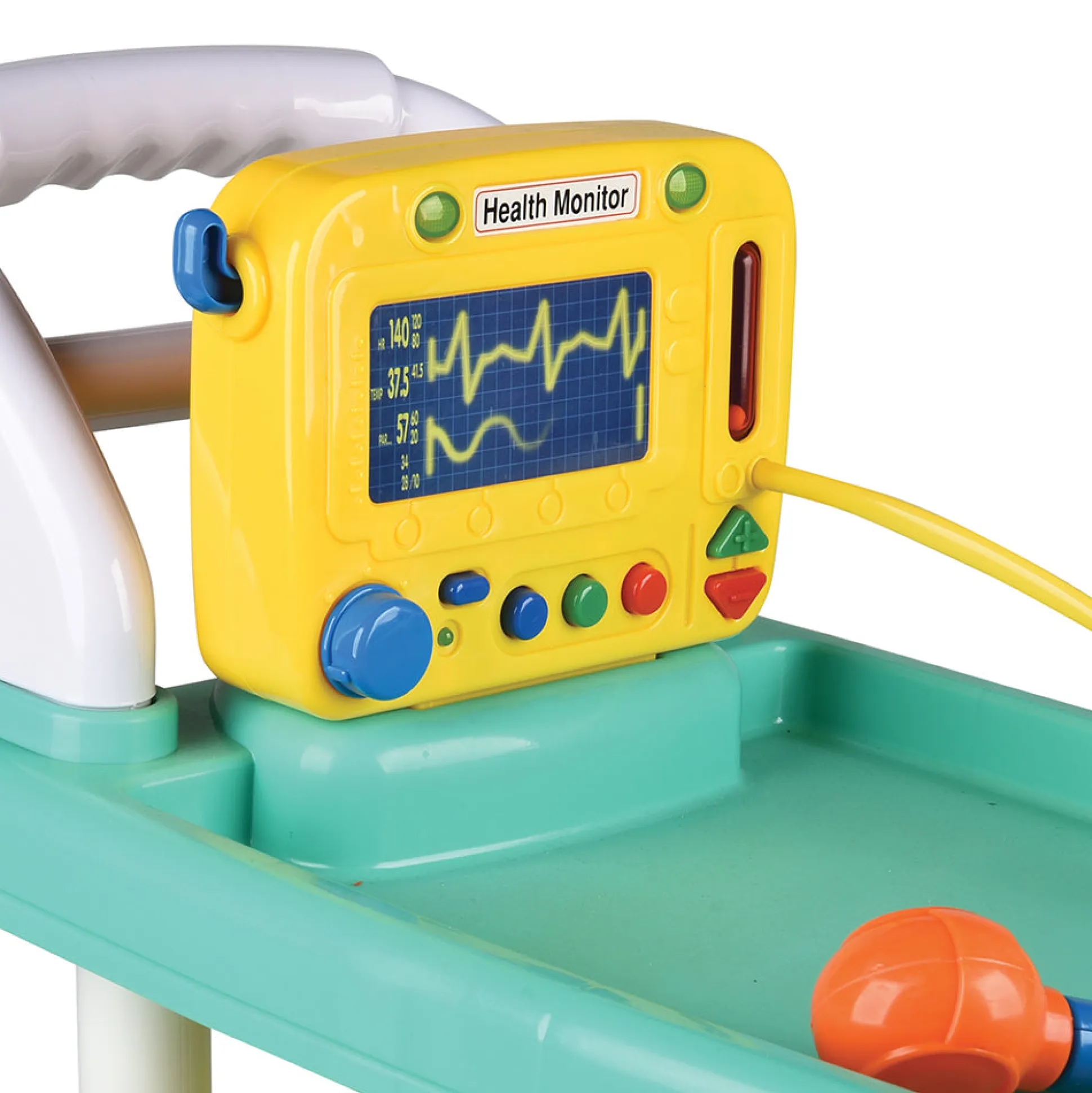 Rolling Medical Cart Play Set with Lab Coat & 12 Accessories