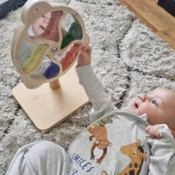 Rotating Bead Wheel Wooden Sensory Toy | Interactive Bead Spinner