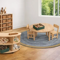 36" Round Solid Hardwood Table & 2 Chairs Set | Child-Sized