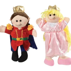 Royal Hand Puppet Play Set | Set of 6 with Prince, Princess, Wizard, Dragon & More