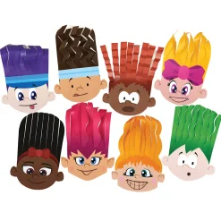 Roylco Diverse Faces Scissor Skills Hair Styling Activity Paper