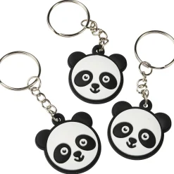 Rubber Panda Keychains - Set of 12