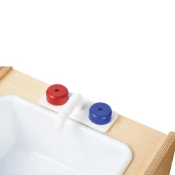 Safe-Play Eco-Friendly Wooden Toddler Kitchen Sink