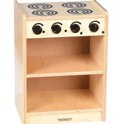 Safe-Play Eco-Friendly Wooden Toddler Kitchen Stove
