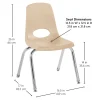 14" Sand Stack Chairs 2-Piece Set | Durable, No-Snag Seating for Classrooms