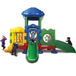 Sapling Discovery Center Toddler Playground Unit with Multi-Functional Play Ramp & Tot Slide