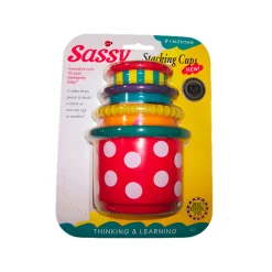 Sassy Stacking & Nesting Cups | Sensory Baby Toy for Ages 9 Months+