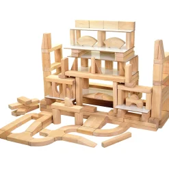 School Unit Block Set | 161 Durable Hardwood Blocks