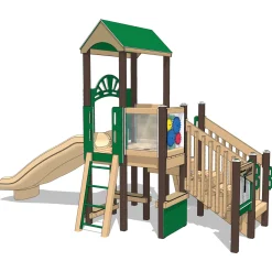 Sea Turtle | Double Slide Preschool Playground Structure for Ages 2–5