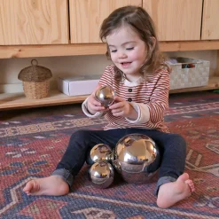 Sensory Reflective Mirror Balls Set | Stainless Steel, Fun & Engaging Play for All Ages