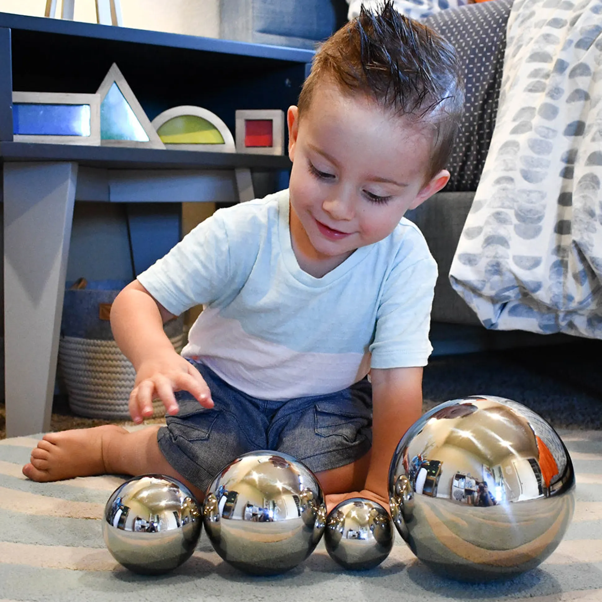 Sensory Reflective Mirror Balls Set | Stainless Steel, Fun & Engaging Play for All Ages