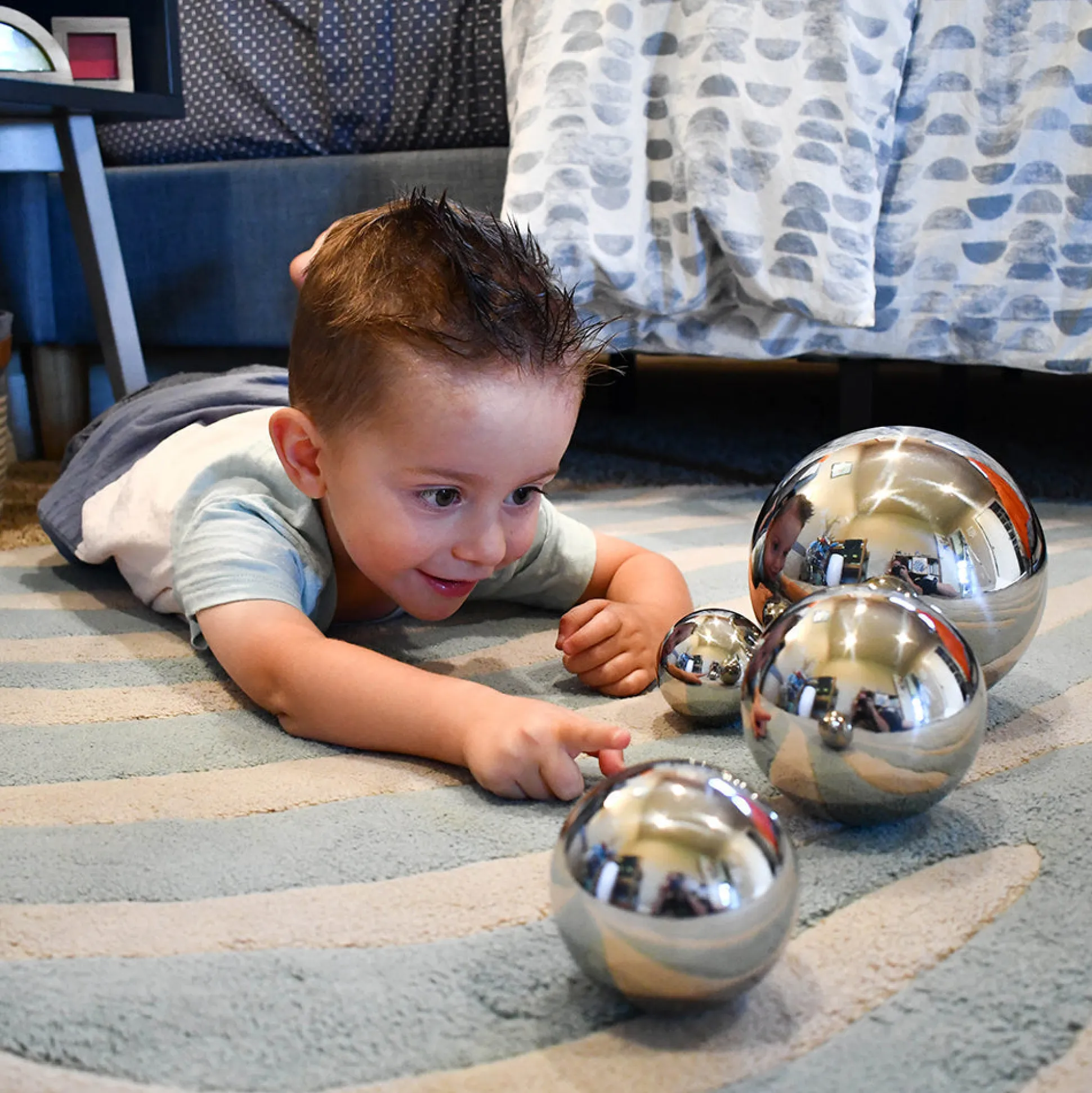 Sensory Reflective Mirror Balls Set | Stainless Steel, Fun & Engaging Play for All Ages