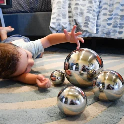 Sensory Reflective Mirror Balls Set | Stainless Steel, Fun & Engaging Play for All Ages