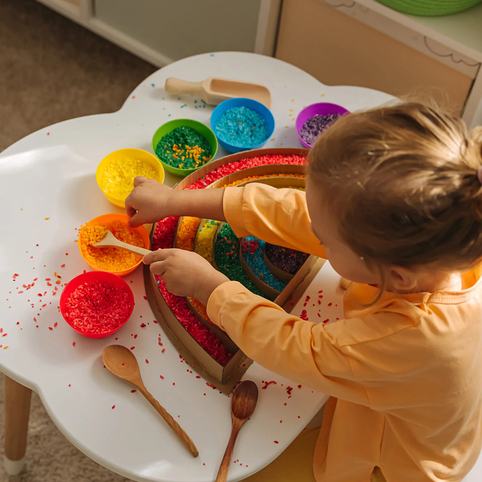 Sensory Rice Multi-Color Sensory Bin Filler & Craft Material | 6 Color Textured Rice Set