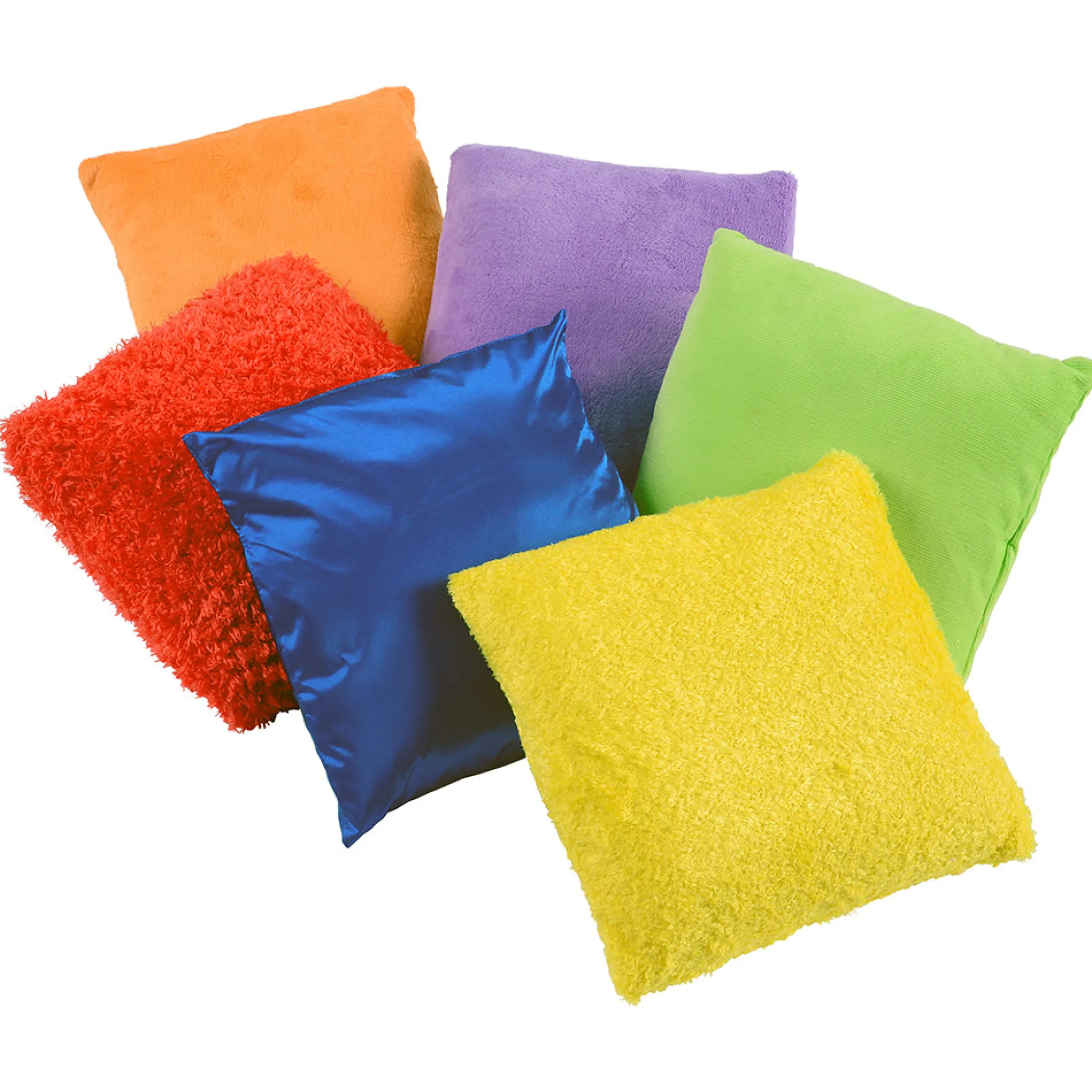 Sensory 9" Square Textured Pillows | 6 PC Set