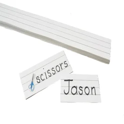 Sentence Strips, White, 1-1/2" Ruled, 3" x 24", 100 Strips