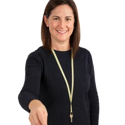 Set of 10 Yellow Nylon Lanyards with Swivel Clip – 36” Long