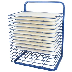 15-Shelf Sturdy Paint Classroom Drying Rack | Sturdy Powder-Coated Wire | Free-Standing